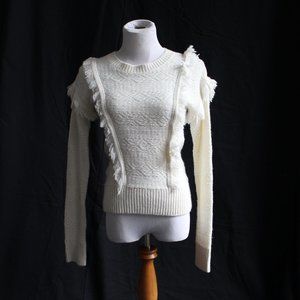 Ivory Fringe Sweater